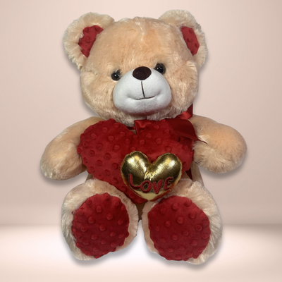 Голямо пеещо мече със сърце (50см)